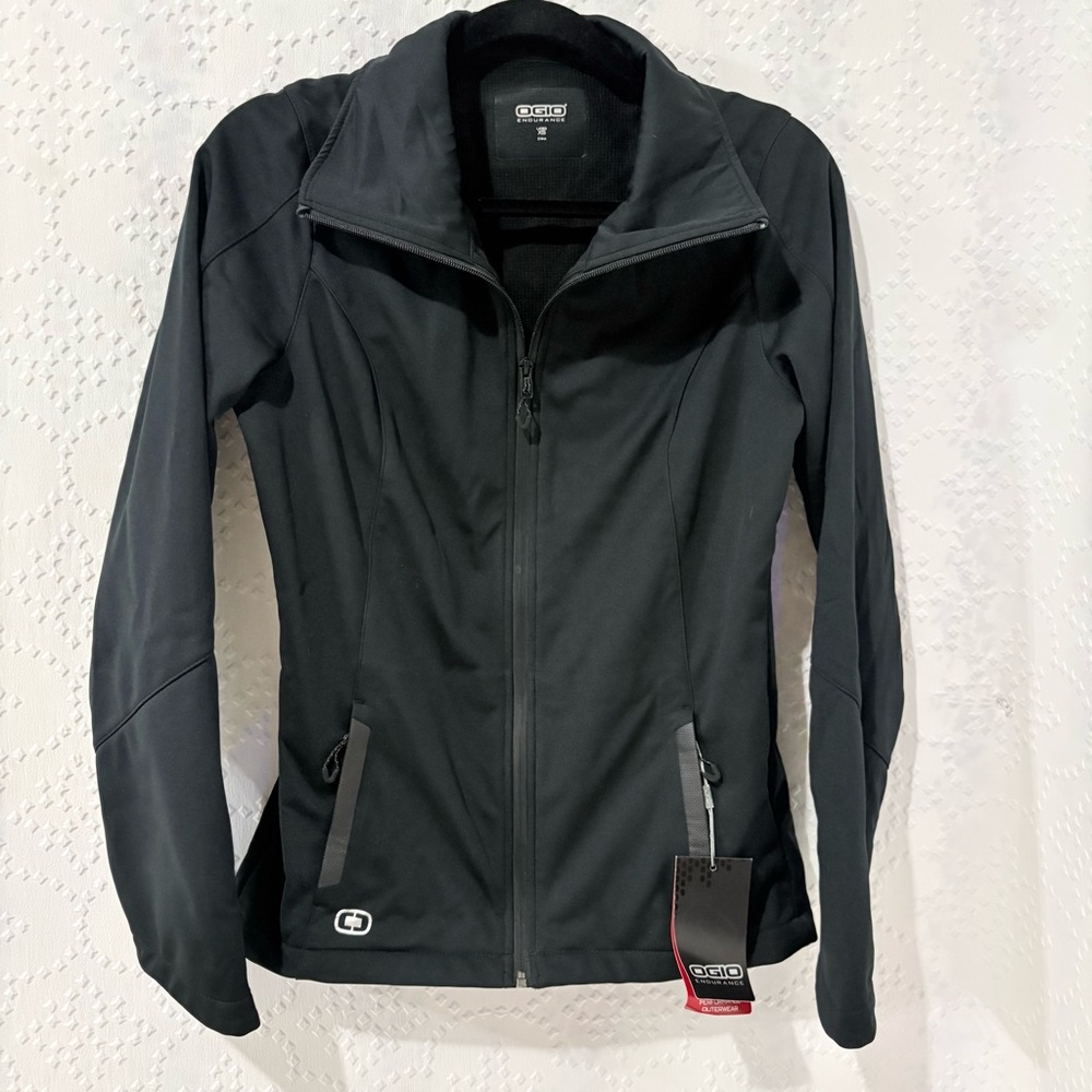 OGIO Endurance Womens XS Black Full Zip Athletic Jacket Lightweight Stretch